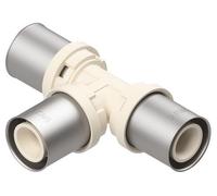 SOMATHERM FOR YOU, Raccord té égal multicouche Ø20 en PPSU, résistant à 134°C, avec système de multisertissage et fenêtre de contrôle pour une installation facile - Ø20, couleur synthétique