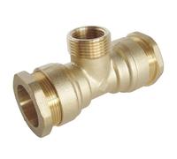 Somatherm Raccord en T adaptateur à compression Pronorm laiton 32 mm x M 1" x 32 mm