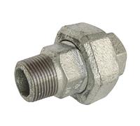 SOMATHERM FOR YOU, Raccord Union conique en fonte galvanisée Mâle-Femelle 26/34 N° 341 - Résistant à la corrosion, idéal pour réseaux d'eau chaude et froide, compatible avec raccords galva
