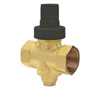 SOMATHERM FOR YOU, Réducteur de pression à piston double femelle 20/27 - PN16, réglage de 1,5 à 6 bars, prise manomètre, montage toutes positions, compact en laiton nickelé, conforme eau potable