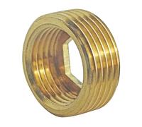 SOMATHERM FOR YOU, Réduction laiton brut Mâle 15/21 - Femelle 12/17, raccord durable et résistant à la corrosion, compatible avec tous raccords filetés, étanchéité facile