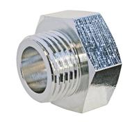 SOMATHERM FOR YOU, Réduction laiton chromé Mâle 15/21 - Femelle 20/27, sachet de 2 pièces, pour raccordement rapide et étanche de tuyaux avec filetage différent, résistant à la corrosion