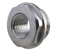 SOMATHERM FOR YOU, Réduction M15/21 F8/13 en laiton nickelé, autoétanche avec joint torique intégré, compatible avec radiateurs, pour eau chaude et froide, gris/argent