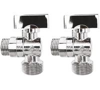 SOMATHERM FOR YOU, Robinet à sphère pour machine à laver - Mâle 1/2" à Mâle 3/4" - Corps en laiton chromé - Manette ABS 1/4 de tour - Installation rapide - Norme ACS - Durable et esthétique (Lot de 2)