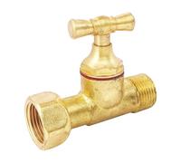 SOMATHERM FOR YOU, Robinet d'arrêt droit 3/8" pour WC - Tête à clapet en laiton brut - Compact et fiable - Entrée mâle 3/8" - Sortie écrou tournant - Joint EPDM inclus