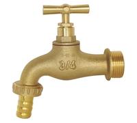 SOMATHERM FOR YOU - Robinet d'arrosage à clapet - Arrivée 20/27 - Nez 20/27 - Laiton brossé - Raccord au nez