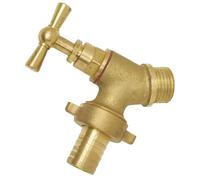 SOMATHERM FOR YOU, Robinet de puisage à potence oblique 1/2" Mâle, raccord 3/4", corps laiton brut CW617N, modèle court, pression max 10 bars, température max 80°C, norme ACS