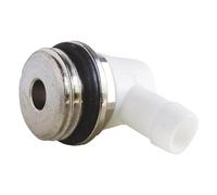 SOMATHERM FOR YOU, Robinet de vidange orientable M15/21 pour radiateur - Compatible avec tous les radiateurs à orifice inférieur - Idéal pour eau chaude et froide - Couleur blanche