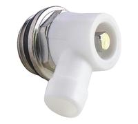 SOMATHERM FOR YOU, Robinet de vidange orientable M15/21 pour radiateur - Compatible avec tous les radiateurs à orifice inférieur, idéal pour eau chaude et froide, couleur blanche