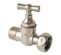 SOMATHERM FOR YOU - Robinet de WC droit nickelé brut M12/17 - Ecrou Prisonnier 12/17