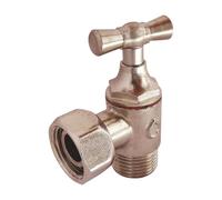 SOMATHERM FOR YOU, Robinet de WC équerre en laiton nickelé M12/17 avec écrou tournant 12/17, fermeture à potence, étanchéité par joints toriques, pression max 6 bars, finition nickelée