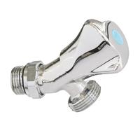 SOMATHERM FOR YOU, Robinet orientable auto-étanche à clapet pour machine à laver, entrée M1/2", sortie M3/4", laiton chromé, installation facile, système d'orientation breveté, norme ACS