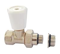 SOMATHERM FOR YOU, Robinet simple réglage nickelé droit universel 3/8 ou 1/2, kit complet pour chauffage, facile à installer, durable et élégant, idéal pour salle de bain ou cuisine