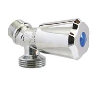 SOMATHERM FOR YOU, Robinet standard à clapet pour machine à laver, entrée M1/2", sortie M3/4", corps en laiton chromé, installation rapide, norme ACS, compatible avec tous les tuyaux