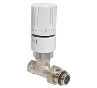 SOMATHERM FOR YOU, Robinet thermostatique droit 1/2" M30x15, réglable de 5 à 29°C, étanchéité parfaite avec joint torique, compatible avec radiateurs 15/21, installation en plinthe