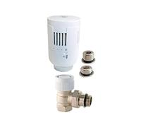 SOMATHERM FOR YOU - Robinet Thermostatique T303 Équerre Universel 3/8 (12x17) ou 1/2 (15x21) - Tête Thermostatique Liquide M30x1,5 - Corps Laiton Nickelé - Multicouleur