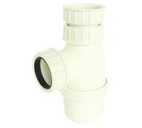 SOMATHERM FOR YOU, Siphon évier réglable en plastique blanc, hauteur ajustable de 90 à 155 mm, arrivée et sortie écrou 40/49, joint américain pour tube diamètre 40 mm