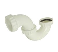 SOMATHERM FOR YOU, Siphon lavabo ou bidet forme S - Évacuation Ø32 - Plastique blanc - Arrivée écrou prisonnier 33/42 - Sortie écrou 33/42 - Débit 42 l/mn - Faible encombrement