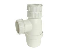 SOMATHERM FOR YOU, Siphon plastique grand culot Ø32-33/42, réglable en hauteur de 195 à 265 mm, en plastique blanc, idéal pour lavabo, compatible eau chaude et froide
