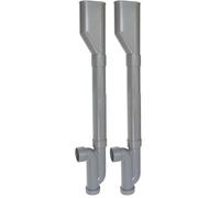 SOMATHERM FOR YOU, Siphon universel d'évacuation pour machine à laver, sortie horizontale 40 mm, modèle compact avec entonnoir double, compatible avec toutes les évacuations (Lot de 2)