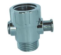 SOMATHERM FOR YOU, Stop-douche chromé MF15/21 - Économie d'eau jusqu'à 70% - Coupe l'eau sans toucher au réglage - Compatible avec tous les flexibles - Mâle-Femelle 15/21