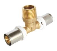 SOMATHERM FOR YOU, Té à sertir pour tube multicouche Ø16 Mâle 15/21 - Raccordement facile et rapide, compatible avec profils U, H, TH - Norme NF 545 - Sécurité d'étanchéité