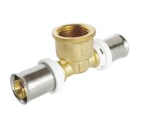 SOMATHERM FOR YOU, Té à sertir pour tube multicouche Ø20 - Femelle 20/27 (3/4'') - Raccordement facile et rapide, compatible avec profils U, H, TH - Norme NF 545, étanchéité sécurisée