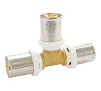 SOMATHERM FOR YOU, Té à sertir pour tube multicouche Ø20 - Raccordement facile et rapide, compatible avec profils U, H, TH - Norme NF 545 - Sécurité d'étanchéité et contrôle visuel
