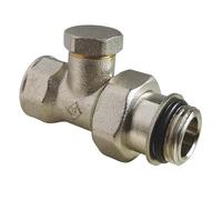 SOMATHERM FOR YOU, Té de réglage nickelé 15/21 pour radiateurs, autoétanche avec joint torique intégré, compatible avec tous les radiateurs à orifice 15/21, gris/argent