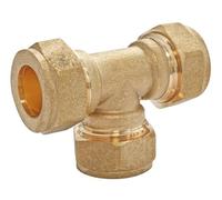 SOMATHERM FOR YOU, Té égal à compression en laiton pour tube cuivre Ø12 - Raccordement plomberie durable - Compatible avec tous tubes cuivre - Idéal pour eau chaude/froide