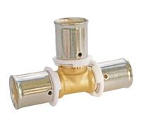 SOMATHERM FOR YOU, Té égal à sertir PER Ø12 - Installation rapide et fiable - Acier inoxydable résistant à la corrosion - Compatible avec outils de sertissage H, U, RF - Norme NF