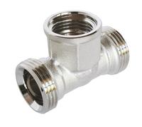 SOMATHERM FOR YOU, Té femelle à compression 3/4" EK - Raccord pour tubes cuivre, PER, multicouche - Montage facile - Normes conformes - Idéal pour eau chaude et froide - Gris/Argent