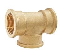 SOMATHERM FOR YOU, Té laiton à visser Triple Femelle 12/17 pour raccordements plomberie, compatible avec tous raccords laiton Idéal pour réseaux d'eau chaude et froide