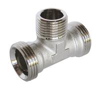 SOMATHERM FOR YOU, Té mâle à compression 3/4 EK 1/2" pour tubes cuivre, PER, multicouche - Montage facile, conforme aux normes, idéal pour eau chaude et froide, couleur gris/argent