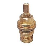 SOMATHERM FOR YOU, Tête de robinet compatible 20 crans M15/21, vis de croisillon M4, pour eau chaude et froide, idéale pour robinetterie sanitaire, couleur jaune