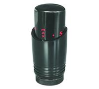 SOMATHERM FOR YOU, Tête thermostatique M30x1,5 noire pour radiateur ou sèche-serviette, design moderne, contrôle précis de la température, fonction antigel, installation facile