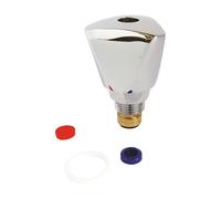 SOMATHERM FOR YOU, Tête universelle croisillon en laiton chromé M12/17, pour robinetterie, profondeur de siège 20 à 32 mm, compatible eau chaude et froide, finition argentée