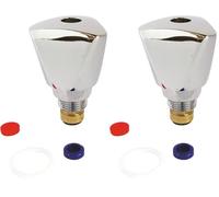 SOMATHERM FOR YOU, Tête universelle croisillon en laiton chromé M18/150 pour robinetterie - Profondeur de siège 20 à 32 mm - Compatible eau chaude et froide - Installation facile (Lot de 2)