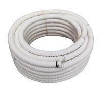 SOMATHERM FOR YOU, Tuyau d'évacuation flexible en PVC 25x32 mm - Longueur 20 m - Idéal pour eau chaude et froide - Compatible avec systèmes d'évacuation - Couleur blanche