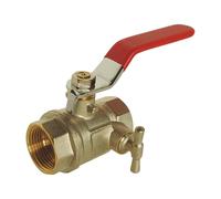 SOMATHERM FOR YOU, Vanne à sphère à purge double femelle 15/21, poignée plate réversible, passage intégral pour débit optimal, étanchéité renforcée, idéale pour eau chaude/froide