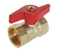 Somatherm Vanne à sphère ACS Double femelle 1" PN16 – Manette papillon – Corps laiton