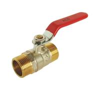 SOMATHERM FOR YOU, Vanne à sphère Double Mâle 1/2" - Économie et fiabilité - PN 16 - Corps laiton CW617N - Étanchéité double joints toriques - Poignée plate réversible - Garantie 3 ans