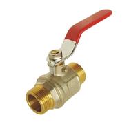 SOMATHERM FOR YOU - Vanne à sphère - double Mâle 26/34 - Poignée plate réversible - Débit d'eau optimal avec le passage intégral - Etanchéité par joints toriques