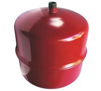SOMATHERM FOR YOU, Vase d'expansion 8L cylindrique suspendu pour chauffage central, pré-gonflé à 1,5 bar, pression max 4 bars, température -10° à +100°C, finition rouge RAL3000