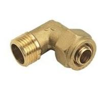 Somatherm Raccord à compression Coude mâle 15/21 pour PER Ø12 - Eau chaude/froide, 10 bar, ACS