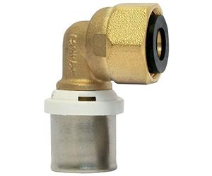 Somatherm - Raccord Multicouche à sertir - Raccord Multicouche à sertir Coude Femelle écrou libre Ø16x2,0 - 1/2" (15/21) -