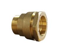 Raccord droit mâle laiton pour tube PE à visser SUMO 40mm x 33/42 - 1 1/4" Pronorm
