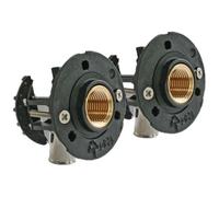 Somatherm - Sortie de cloison PER - FIXOPLAC Douche/Bain Douche - PER Ø12 coudé à glissement - Femelle 1/2" (15/21) - Somatherm