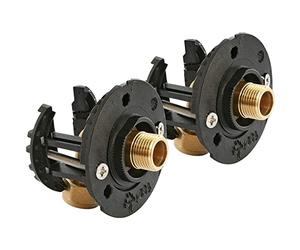 Somatherm - Sortie de cloison PER - Sortie de cloison FIXOPLAC lavabo/évier - Raccord coudé PER à sertir Ø12 - Mâle 3/8" (12/17) -