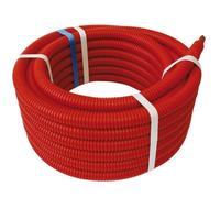 SOMATHERM FOR YOU, Couronne de tube PER gainé rouge Ø16-25m, installation rapide et facile, compatible avec tous raccords PER, idéale pour réseaux d'eau potable et chauffage